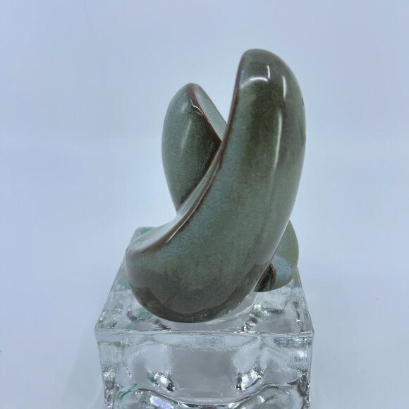 mcm frankoma ceramic "lazy bones" salt and pepper shakers prairie green - Picture 3 of 6